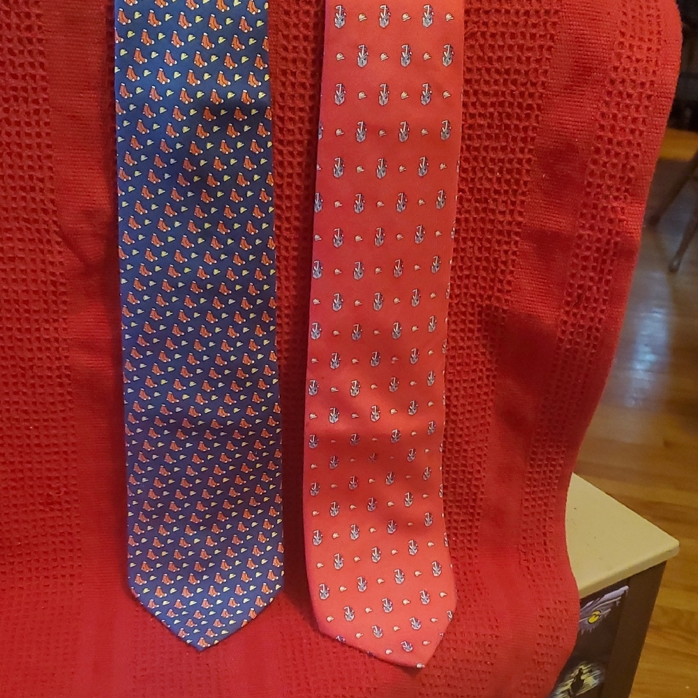 Vineyard vines Red Sox and anchor neckties neckties